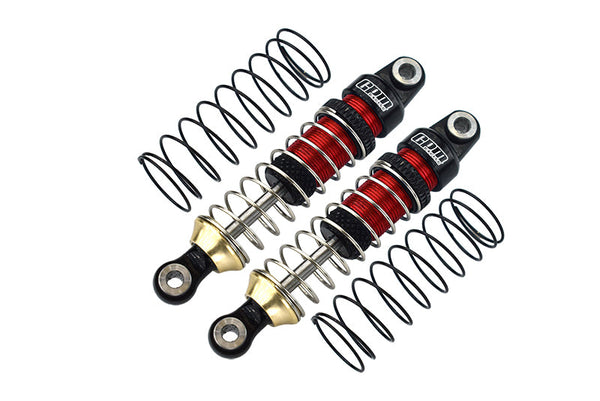 Aluminum 6061-T6 Front Or Rear Adjustable Spring Damper Shock Absorber 52mm For Traxxas 1:18 TRX4M Ford Bronco Crawler 97074-1 / TRX4M Land Rover Defender 97054-1 Upgrades - Red