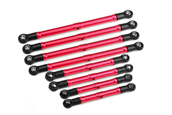 Aluminum 6061-T6 Suspension Link Set For Traxxas 1:18 TRX4M K10 High Trail Crawler 97064-1 Upgrade Parts - Red