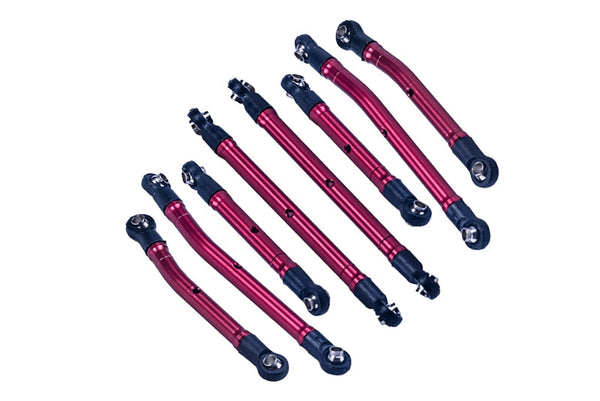 Aluminum 6061-T6 High Clearance Adjustable Link Set For Traxxas 1:18 TRX4M K10 High Trail Crawler 97064-1 Upgrade Parts - Red