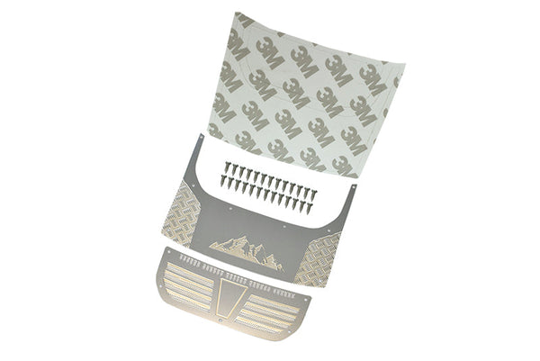 Middle Trim Panel Plate Of Engine Cover For Traxxas 1:18 TRX4M Ford Bronco Crawler 97074-1 Upgrades - Silver