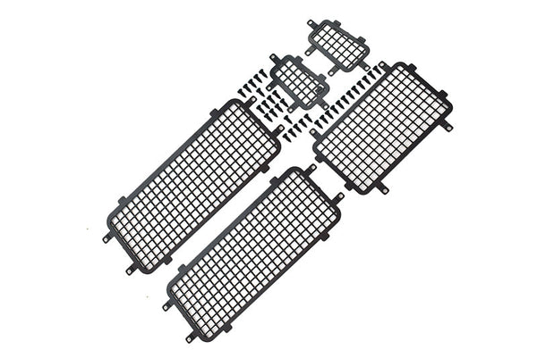 Metal Stereoscopic Side + Rear Window Net For Traxxas 1:18 TRX4M Land Rover Defender 97054-1 Upgrades - Black
