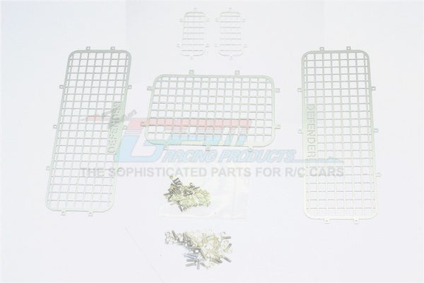 R/C Scale Accessories : Aluminum Window Guard For TRX-4 Crawler - 5Pc Set Silver