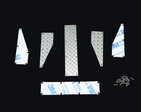 R/C Scale Accessories : Simulation Stainless Steel Slip Proof Tread For TRX-4 Rear Bumper - 3Pc Set