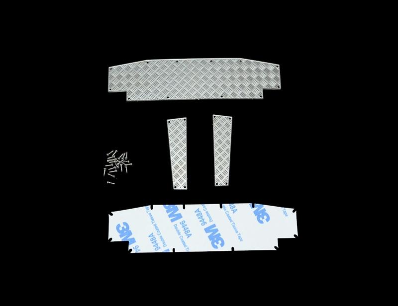 R/C Scale Accessories : Simulation Stainless Steel Slip Proof Tread For TRX-4 Front Bumper - 3Pc Set