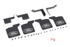 R/C Scale Accessories : Front & Rear Skid Plate For Traxxas TRX-4 Trail Defender Crawler - 28Pc Set Black