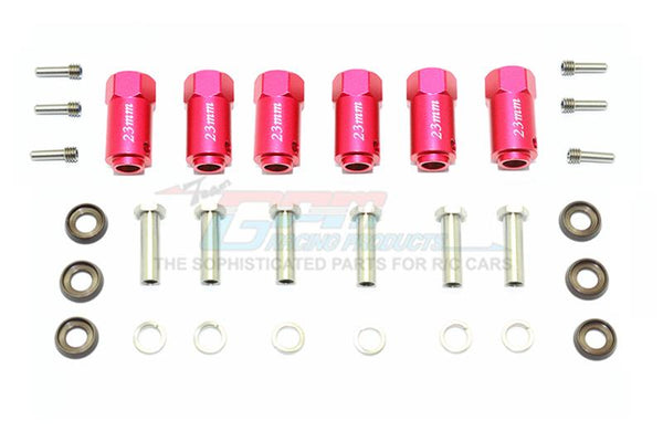 Traxxas TRX-6 Mercedes-Benz G63 (88096-4) Aluminum Hex Adapters 23mm Thick - 30Pc Set Red