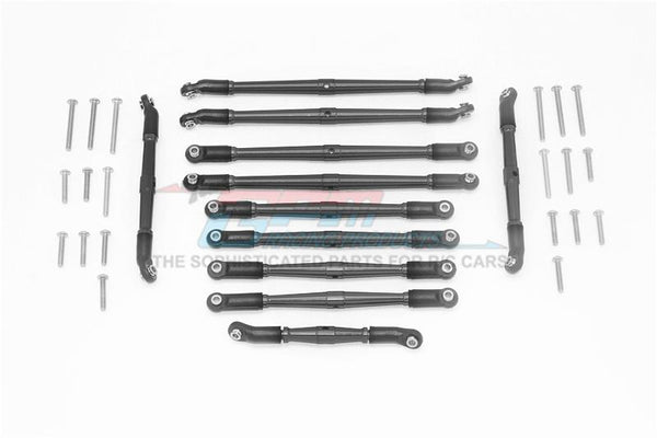 Traxxas TRX-6 Mercedes-Benz G63 (88096-4) Aluminum Adjustable Upper & Lower Suspension Links - 11Pc Set Black