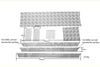 R/C Scale Accessories : Stainless Steel Slip Proof Tread For TRX-6 Mercedes-Benz G63 (88096-4) / TRX-4 Mercedes-Benz G500 (82096-4) Body Sides (Amg Version B) - 67Pc Set Silver