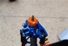 Rubber Radial Tires With Plastic Wheels With 12mm To 17mm Converter, 4mm & 5mm Wheel Lock - 4Pcs Set Blue