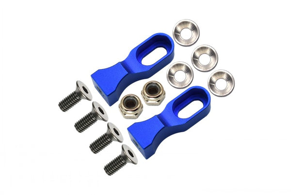 Tamiya TT-01 & TT-01D Aluminum Servo Mount With Collars / Lock Nuts / Screws - 1Pr Set Blue