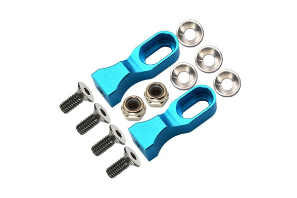 Tamiya TT-01 Aluminum Servo Mount With Collars & Lock Nuts & Screws - 1Pr Set Sky Blue