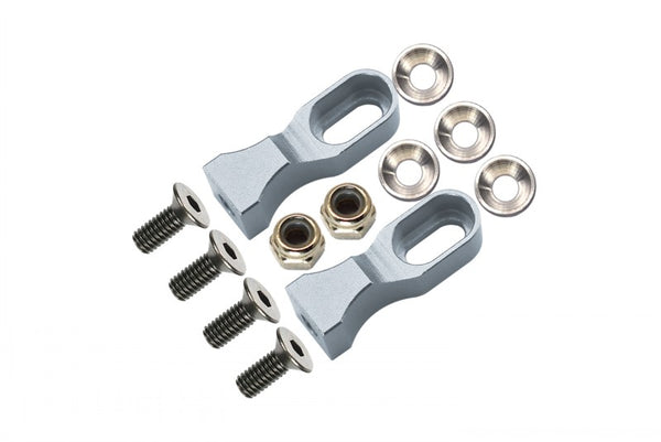 Tamiya TT-01 & TT-01D Aluminum Servo Mount With Collars & Lock Nuts & Screws - 1Pr Set Silver