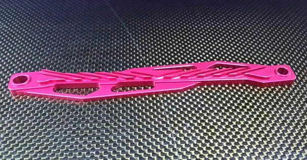 Tamiya TT-02 Aluminum Battery Holder Plate With Heat Sink - 1Pc Pink
