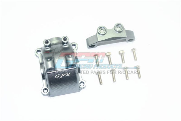 Tamiya TT-02 / TT-02T Aluminum Front Or Rear Gearbox Cover + Upper Arm Stabilizer - 1 Set Gray Silver