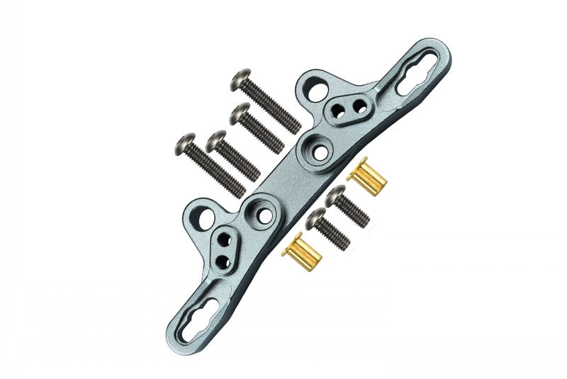 Tamiya TT-02 Aluminum Front/Rear Damper Plate - 1Pc Gray Silver