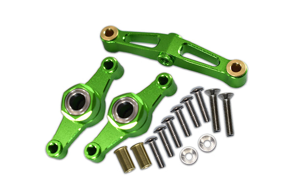 Tamiya TT-02 Aluminum Steering Assembly With Bearing - 1 Set Green