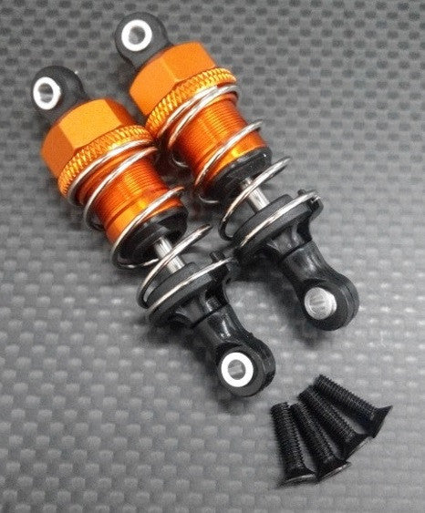Tamiya TT-02 Aluminum Front/Rear Adjustable Plastic Ball Top 53mm Damper - 1Pr Orange