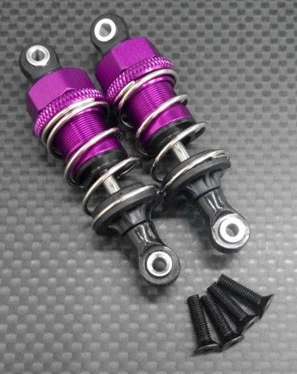 Tamiya TT-02 Aluminum Front/Rear Adjustable Plastic Ball Top 53mm Damper - 1Pr Purple