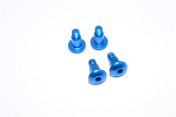 Tamiya DF02 & TT02B Aluminum King Pin Screws - 4 Pcs Set Blue