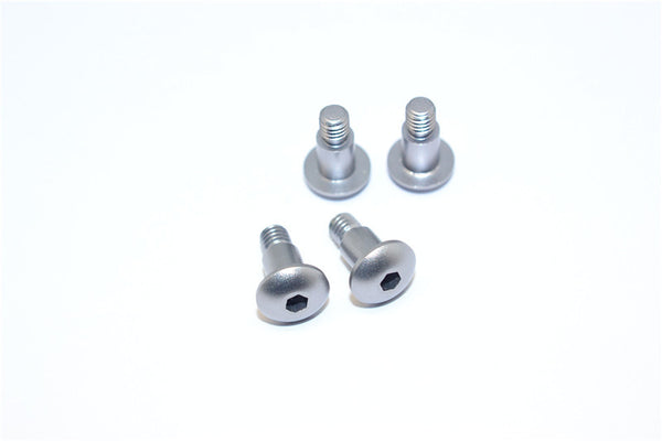 Tamiya DF02 & TT02B Aluminum King Pin Screws - 4 Pcs Set Gray Silver