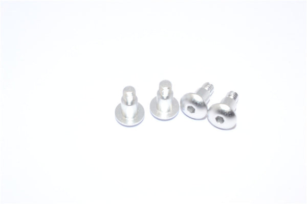 Tamiya DF02 & TT02B Aluminum King Pin Screws - 4 Pcs Set Silver