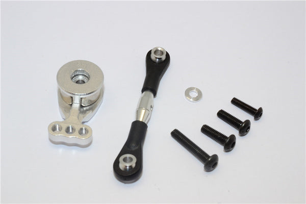 Tamiya TT02B Aluminum Hi-Torque Servo Saver 23T With Aluminum Tie Rod - 1 Set Silver