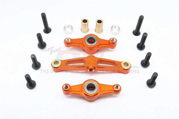 Tamiya TT02B & TT02 Aluminum Steering Assembly With Bearing - 1 Set Orange
