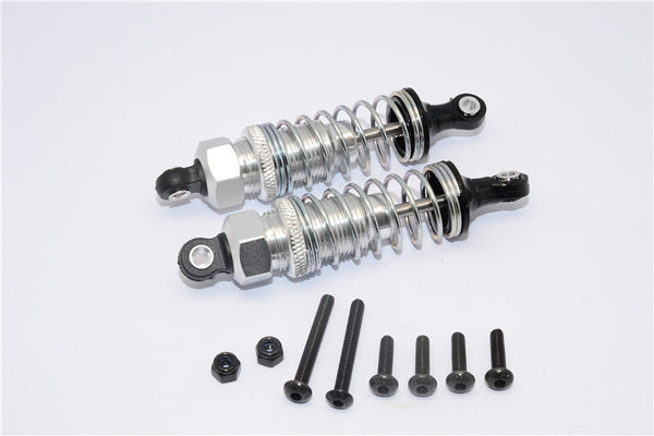 Tamiya TT02B Aluminum Front Adjustable Spring Damper (70mm) - 1Pr Set Silver