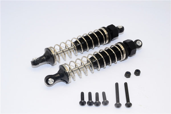 Tamiya TT02B Aluminum Rear Adjustable Spring Damper (95mm) - 1Pr Set Black
