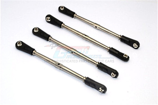 Traxxas Revo & E-Revo Titanium Completed Tie Rod Set With Ball Links (For Damper) - 2Prs Set Black