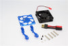 Traxxas X-Maxx 4X4 Aluminum Motor Heatsink With Cooling Fan - 1 Set Blue