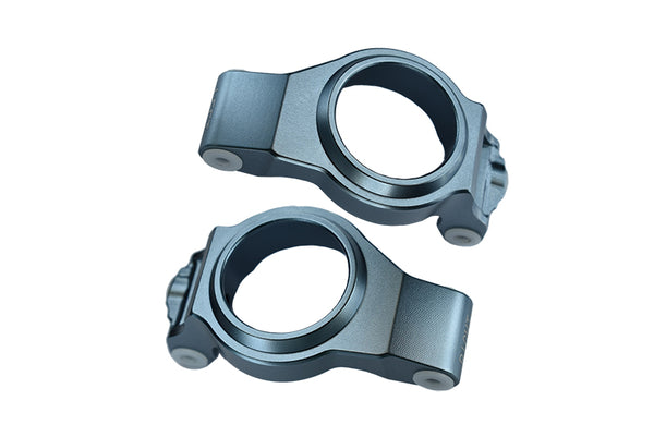 Aluminum Front C Hubs For Traxxas 1:5 X Maxx 6S / X Maxx 8S / XRT 8S Monster Truck Upgrades - Gray Silver