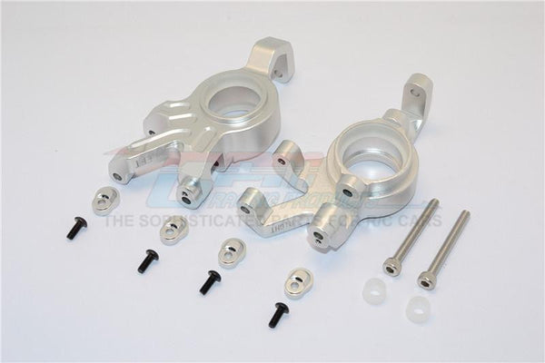 Traxxas X-Maxx 4X4 Aluminum Front Knuckle Arms With Collars - 1Pr Set Silver