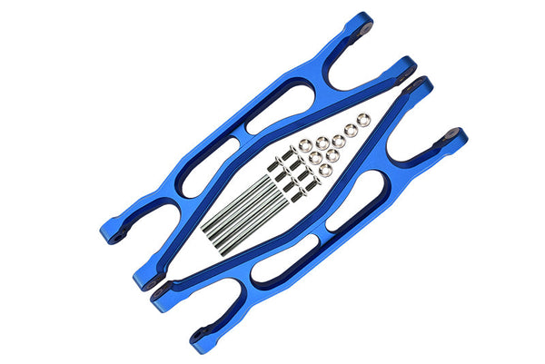 Aluminium 6061-T6 Front Or Rear Extended Upper Arms For 1/5 Traxxas X Maxx 8S With WideMAXX #7895 Kit - 22Pc Set Blue