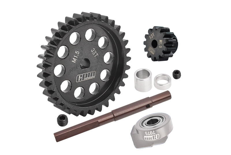 40Cr Carbon Steel M1.5 Spur Gear 33T + Motor Gear 13T For 1:5 Traxxas X Maxx 6S / X Maxx 8S / XRT 8S Monster Truck