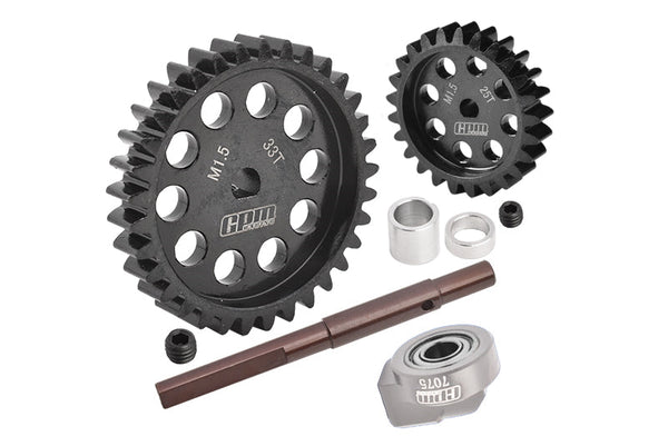 40Cr Carbon Steel M1.5 Spur Gear 33T + Motor Gear 25T For 1:5 Traxxas X Maxx 6S / X Maxx 8S / XRT 8S Monster Truck