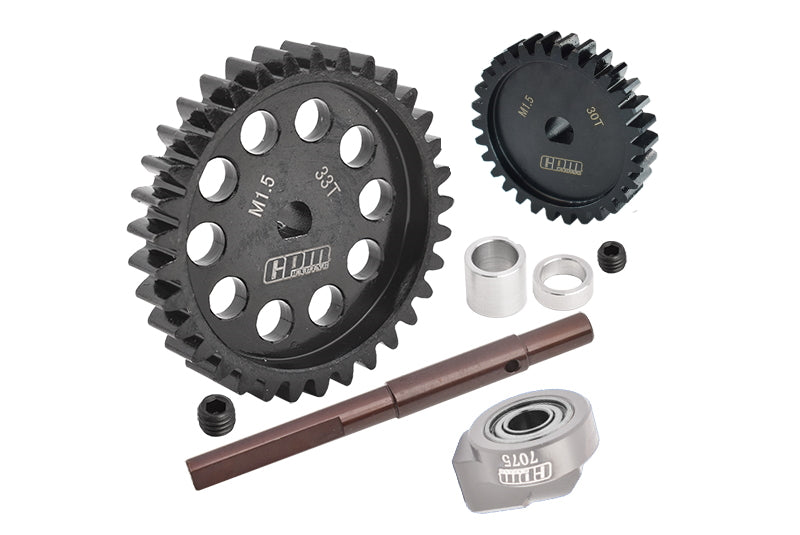 40Cr Carbon Steel M1.5 Spur Gear 33T + Motor Gear 30T For 1:5 Traxxas X Maxx 6S / X Maxx 8S / XRT 8S Monster Truck