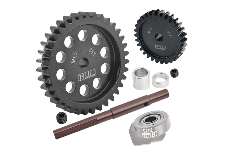 40Cr Carbon Steel M1.5 Spur Gear 35T + Motor Gear 30T For 1:5 Traxxas X Maxx 6S / X Maxx 8S / XRT 8S Monster Truck