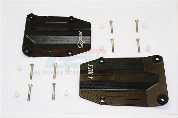Traxxas X-Maxx 4X4 Aluminum Centre Skid Plate - 2Pcs Set Black