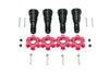 Harden Steel #45 Front & Rear CVD Joint + Aluminum Wheel Hub Hex For Traxxas X Maxx 8S - 20Pc Set Red