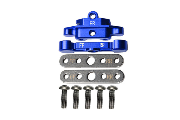 Aluminum Front Lower Arm Tie Bar Mount For Traxxas 1:10 Maxx 4WD Monster Truck-89076-4 / 1:8 4WD Maxx Slash 6S Brushless Short Course Truck-102076-4 Upgrades - Blue