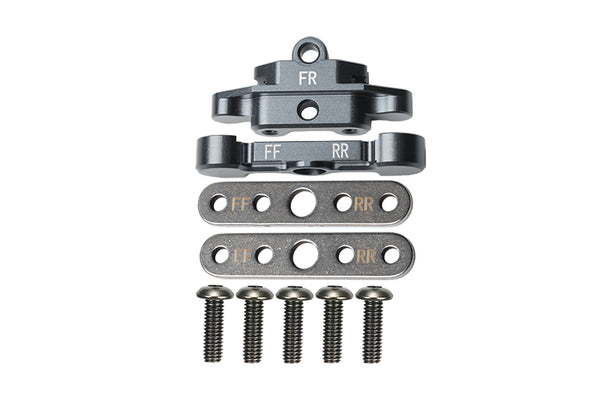 Aluminum Front Lower Arm Tie Bar Mount For Traxxas 1:10 Maxx 4WD Monster Truck-89076-4 / 1:8 4WD Maxx Slash 6S Brushless Short Course Truck-102076-4 Upgrades - Gray Silver