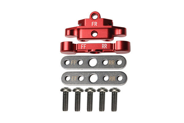 Aluminum Front Lower Arm Tie Bar Mount For Traxxas 1:10 Maxx 4WD Monster Truck-89076-4 / 1:8 4WD Maxx Slash 6S Brushless Short Course Truck-102076-4 Upgrades - Red