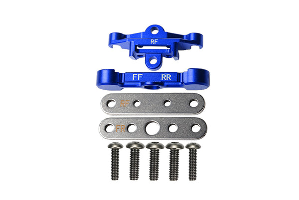 Aluminum Rear Lower Arm Tie Bar Mount For Traxxas 1:10 Maxx 4WD Monster Truck-89076-4 / 1:8 4WD Maxx Slash 6S Brushless Short Course Truck-102076-4 Upgrades - Blue