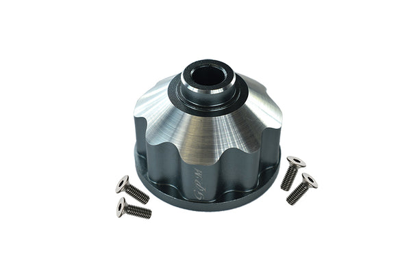 Aluminum Diff Case for Front/Rear/Center For Traxxas 1:10 Maxx 4WD Monster Truck-89076-4 / 1:8 4WD Maxx Slash 6S Brushless Short Course Truck-102076-4 Upgrades - Gray Silver