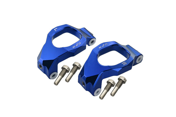 Aluminum Front C-Hubs For Traxxas 1:10 Maxx 4WD Monster Truck-89076-4 / 1:8 4WD Maxx Slash 6S Brushless Short Course Truck-102076-4 Upgrades - Blue