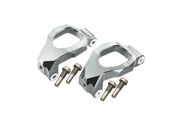 Aluminum Front C-Hubs For Traxxas 1:10 Maxx 4WD Monster Truck-89076-4 / 1:8 4WD Maxx Slash 6S Brushless Short Course Truck-102076-4 Upgrades - Silver
