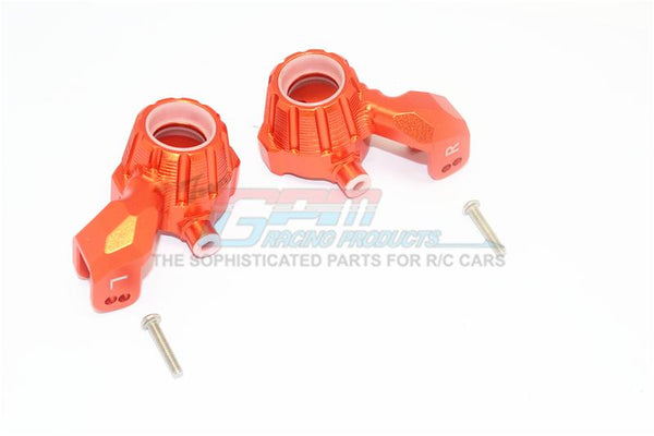 Traxxas 1/10 Maxx 4WD Monster Truck Aluminum Front Knuckle Arms - 1Pr Set Orange
