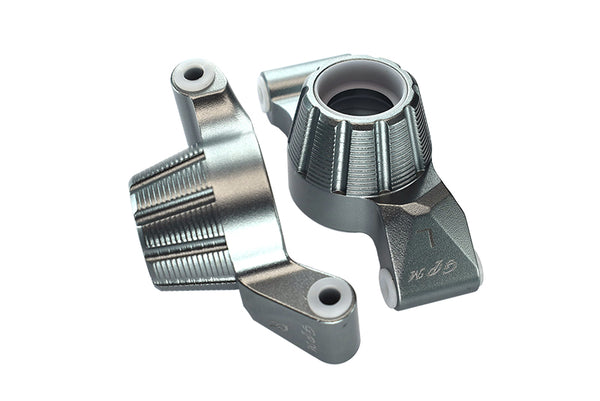 Aluminum Rear Knuckle Arms For Traxxas 1:10 4WD MAXX 89076-4 / 4WD MAXX with WideMAXX 89086-4 / 1:8 4WD Maxx Slash 6S 102076-4 Upgrades - Gray Silver