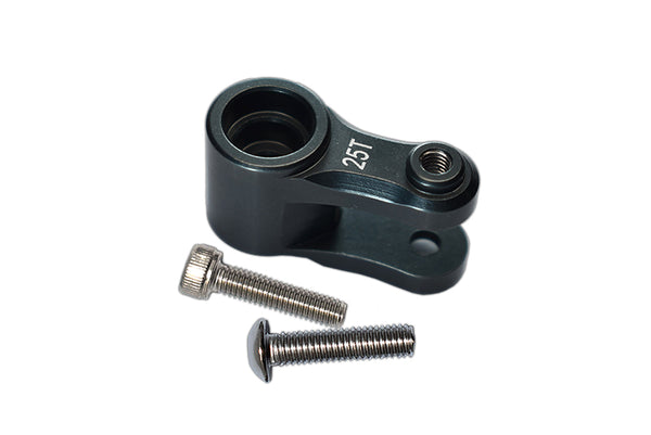 Aluminum 25T Servo Horn For Traxxas 1:10 4WD MAXX 89076-4 / 4WD MAXX with WideMAXX 89086-4 / 1:8 4WD Maxx Slash 6S 102076-4 Upgrades - Gray Silver